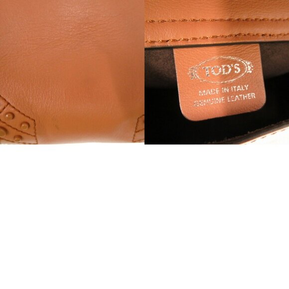 TOD'S Brown Leather Shoulder Bag - Picture 10 of 10